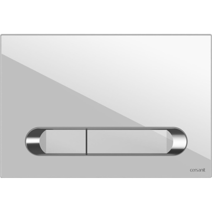 Кнопка CERSANIT ESTETICA для LINK PRO/VECTOR/LINK/HI-TEC пластик белый с рамкой хром 64111