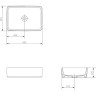 Раковина CERSANIT на столешницу CREA 50 RECTANGULAR 64755