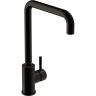 Смеситель CERSANIT для кухни COMO однорычажный с п-образным изливом, черный 68246